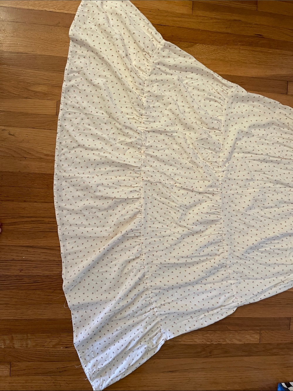 Brandy Melville Cream Tiered Maxi Skirt with Tiny Dot Pattern - Picture 7 of 8